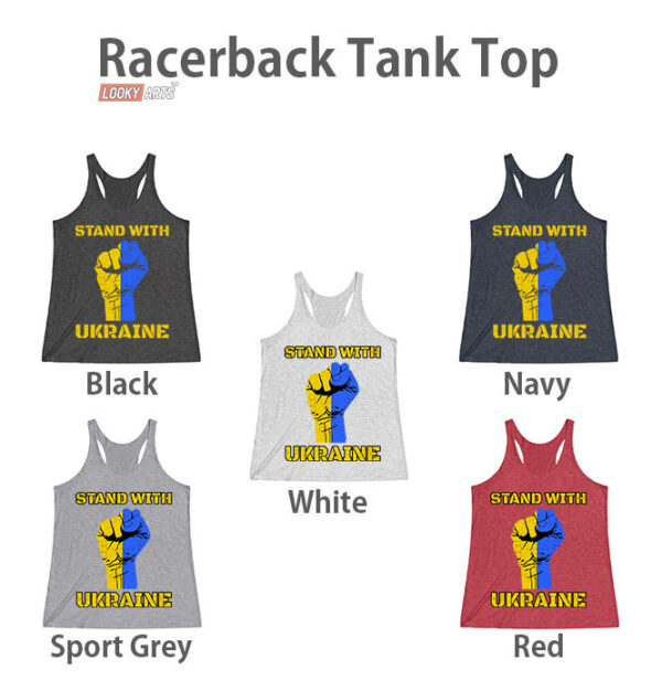 I stand with ukraine racerback tank top
