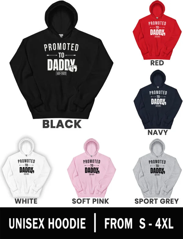 Promoted to Daddy Est 2022 New Dad Shirt, Pregnancy Announcement T-Shirt, Future Dad New Daddy First Time, Funny Dad Announce Shirt