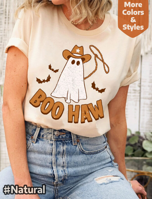Boo Haw Western Retro Halloween T Shirts