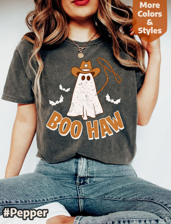 Retro Halloween Boo Haw Western Comfort Colors T Shirt
