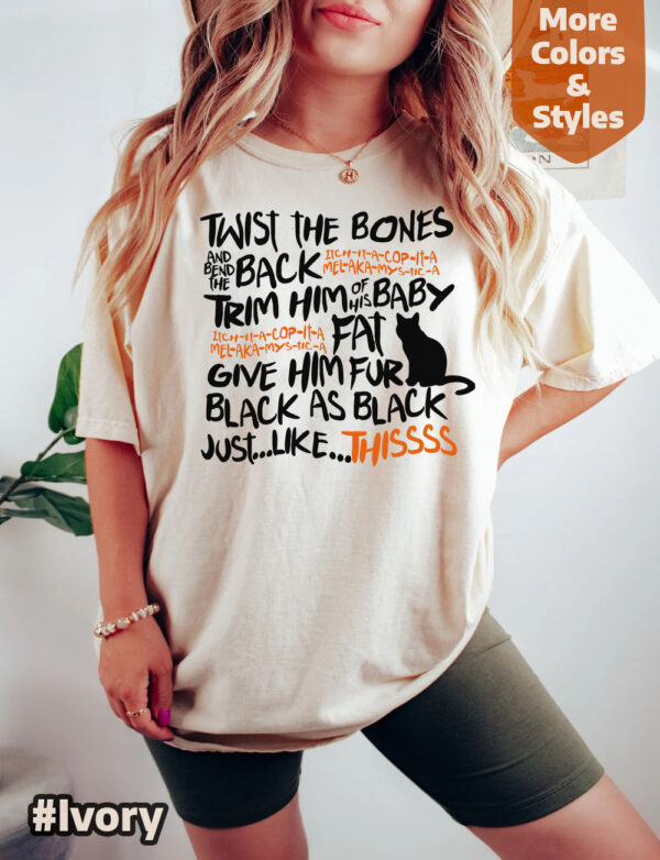 Twist The Bones Black Cat Comfort Colors Shirt