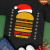 Happy Holidays With Cheese Samuel Jackson Black T-Shirts