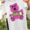 Joe Burrow wears Sorry in Advance pink bear white T-Shirt